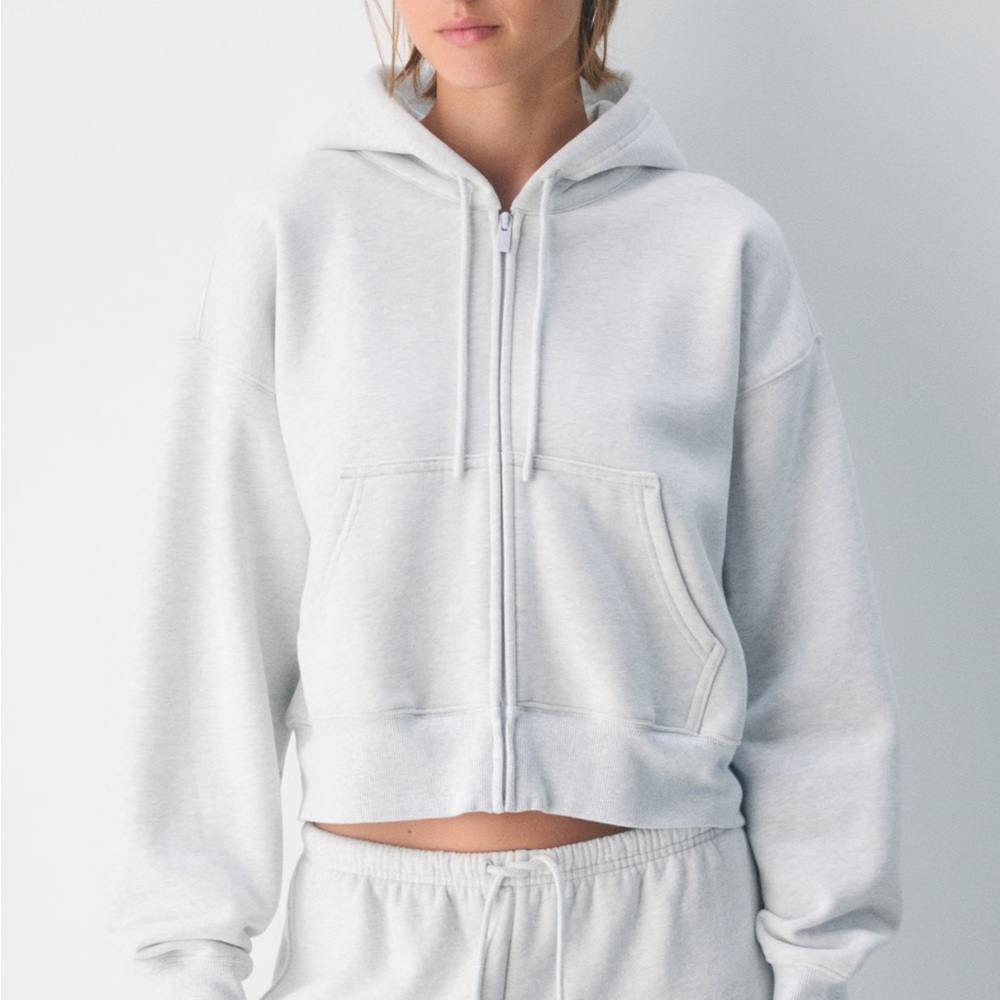 Aritzia Cozy Sweatfleece Boyfriend Boxy Zip Hoodie